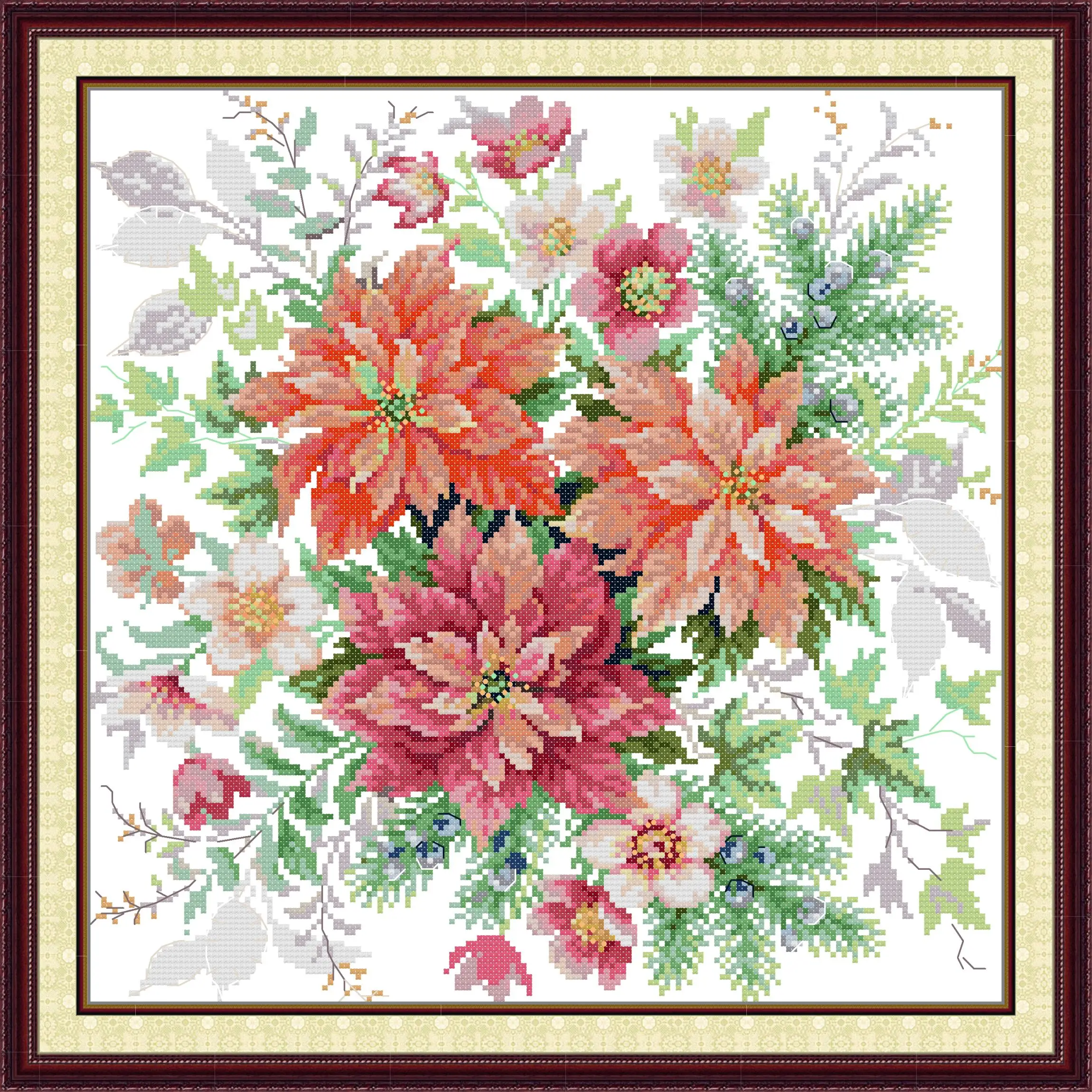 Maydear Full Cross Stitch Kit, 11CT/14CT/16CT/9CT Aida Fabric,DMC Threads Sewing Pattern Embroidery Set-Euphorbia pulcherrima
Maydear Full Cross Stitch Kit, 11CT/14CT/16CT/9CT Aida Fabric,DMC Threads Sewing Pattern Embroidery Set-Euphorbia pulcherrima