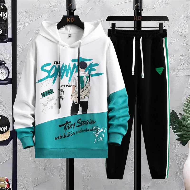 Tracksuit Hoodies + Pants 2Pcs Sets Suit Fashion Trend Hip Hop Clothing Pullovers Sportswear Sweatshirts
Tracksuit Hoodies + Pants 2Pcs Sets Suit Fashion Trend Hip Hop Clothing Pullovers Sportswear Sweatshirts