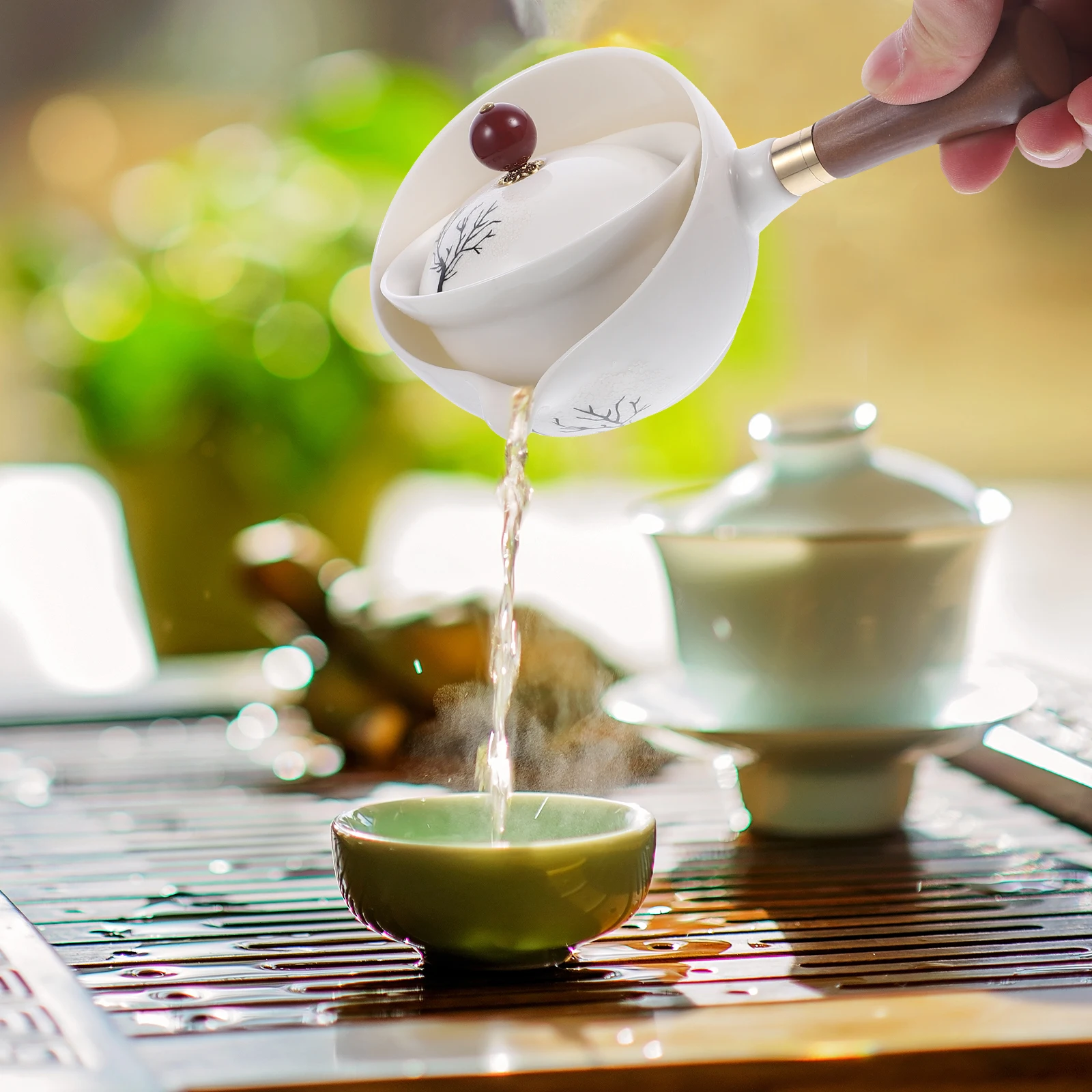 Color Changing Tea Pot Rotatable Ceramic Teapot Traditional Flower Pattern Home Tea Brewing Tool Delicate Heat Resistant
Color Changing Tea Pot Rotatable Ceramic Teapot Traditional Flower Pattern Home Tea Brewing Tool Delicate Heat Resistant