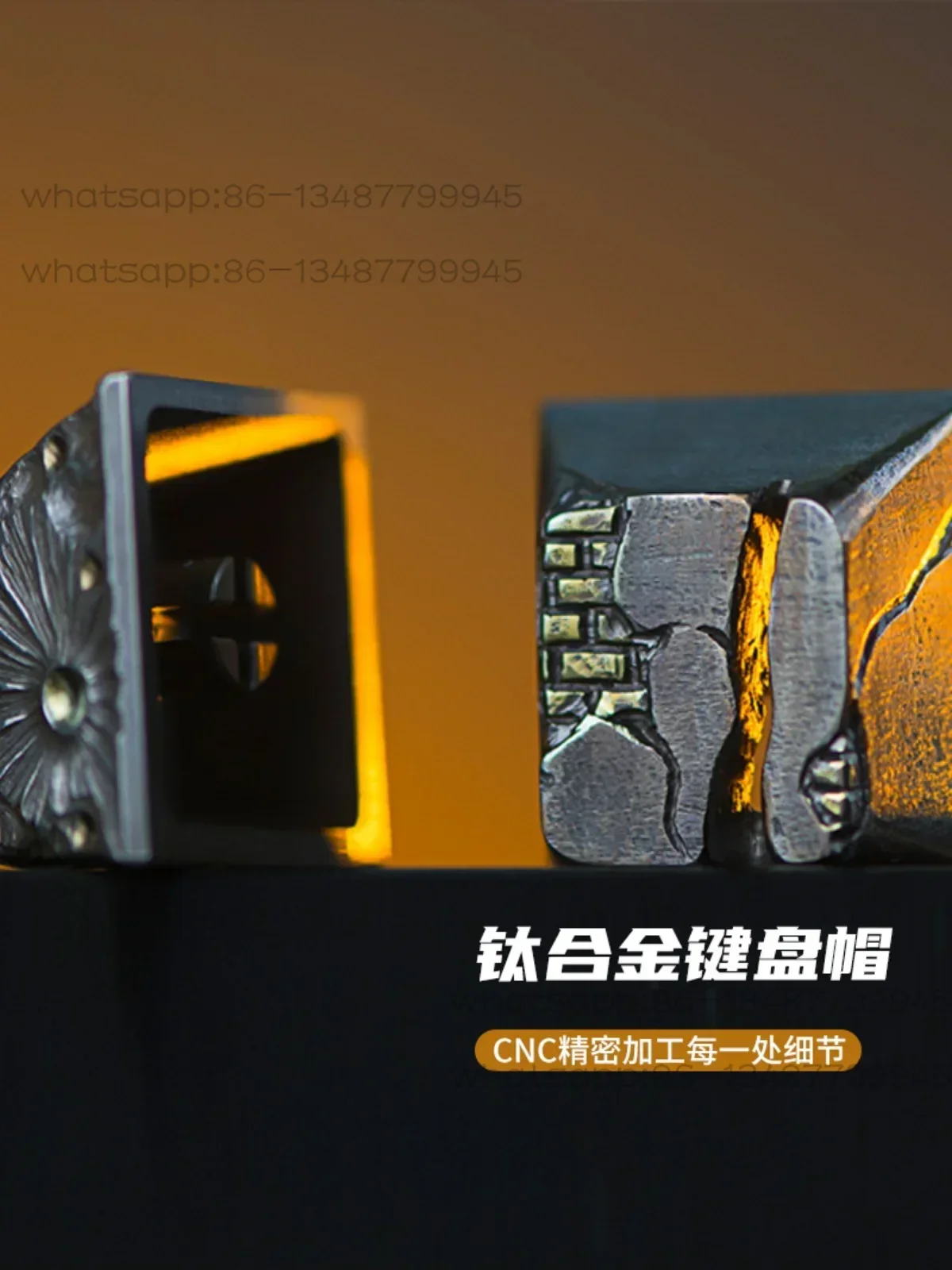 Titanium alloy mechanical keyboard metal cap, original production height, black shaft, cross key cap, blue shaft, ESC
Titanium alloy mechanical keyboard metal cap, original production height, black shaft, cross key cap, blue shaft, ESC
