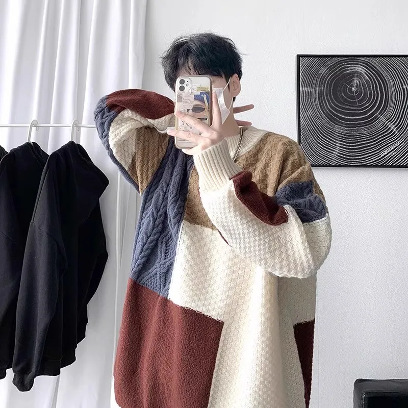 Свободный мужской вязаный свитер, круглый цвет, блузка, корейский Sle, базовый слой из полиэфирного волокна, осень-зима
Свободный мужской вязаный свитер, круглый цвет, блузка, корейский Sle, базовый слой из полиэфирного волокна, осень-зима