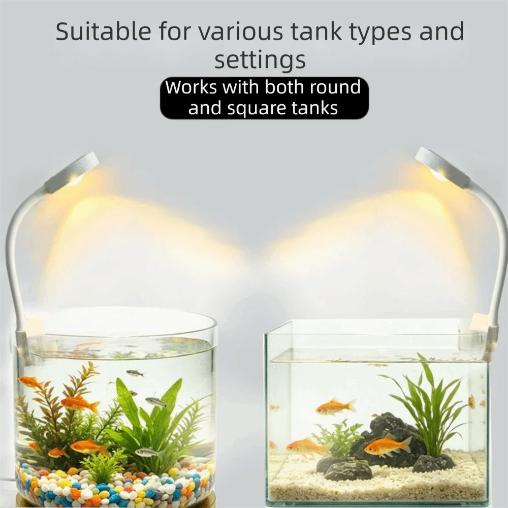 Clip-On LED Fish Tank Light Infinitely Variable Dimming Gooseneck Design Aquarium Light 360° Adjustable 3-color Fish Tank Lamp
Clip-On LED Fish Tank Light Infinitely Variable Dimming Gooseneck Design Aquarium Light 360° Adjustable 3-color Fish Tank Lamp