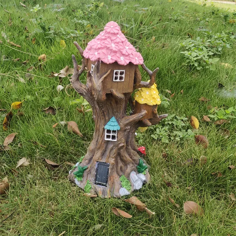 Mysterious Tree House Solar Garden Statues Balcony Outdoor Decor Courtyard Garden Decoration Landscape Night Light Ornament
Mysterious Tree House Solar Garden Statues Balcony Outdoor Decor Courtyard Garden Decoration Landscape Night Light Ornament