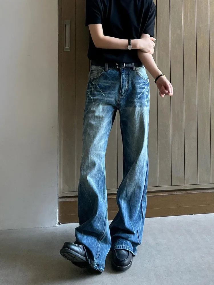 Retro American Lightning Pattern Cleanfit Tie Dye Waed Jeans Men Women Straight Leg Micro Flared Slimming Long Trousers
Retro American Lightning Pattern Cleanfit Tie Dye Waed Jeans Men Women Straight Leg Micro Flared Slimming Long Trousers