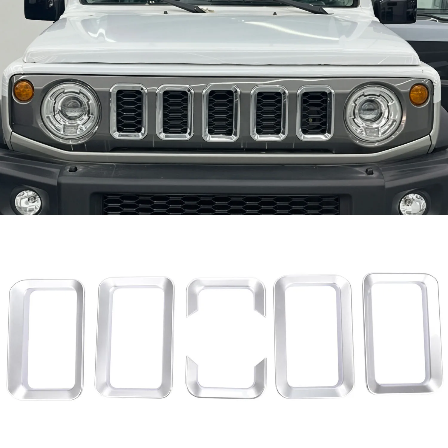 Front Grille Mesh Inserts Cover Bumper Grill Guard Trim Protector for Suzuki Jimny4 JB64 JB74 2019-2024
Front Grille Mesh Inserts Cover Bumper Grill Guard Trim Protector for Suzuki Jimny4 JB64 JB74 2019-2024