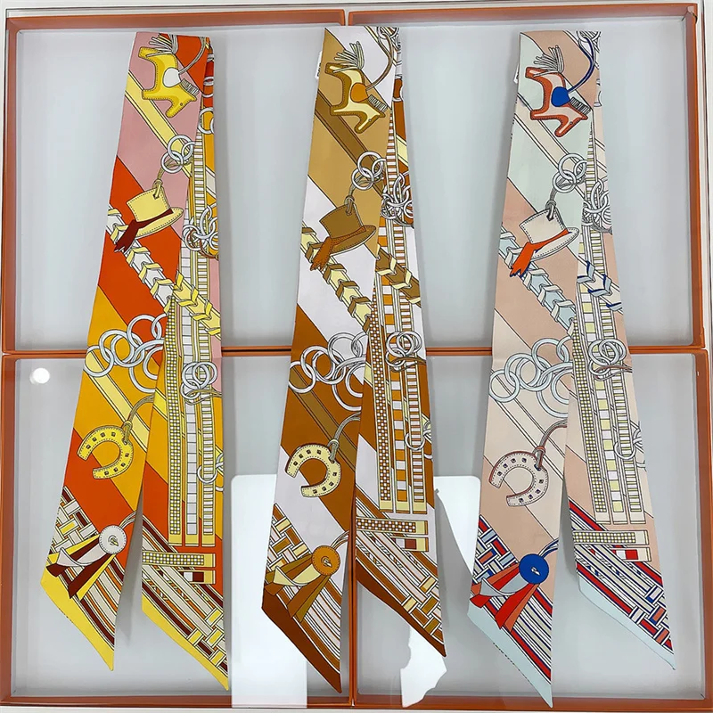 100% Silk High Quality Luxury Brand Goods Scarf Women Headband Foulard Tie Ribbon Neckerchief Skinny Scarves Hair Accessories
100% Silk High Quality Luxury Brand Goods Scarf Women Headband Foulard Tie Ribbon Neckerchief Skinny Scarves Hair Accessories