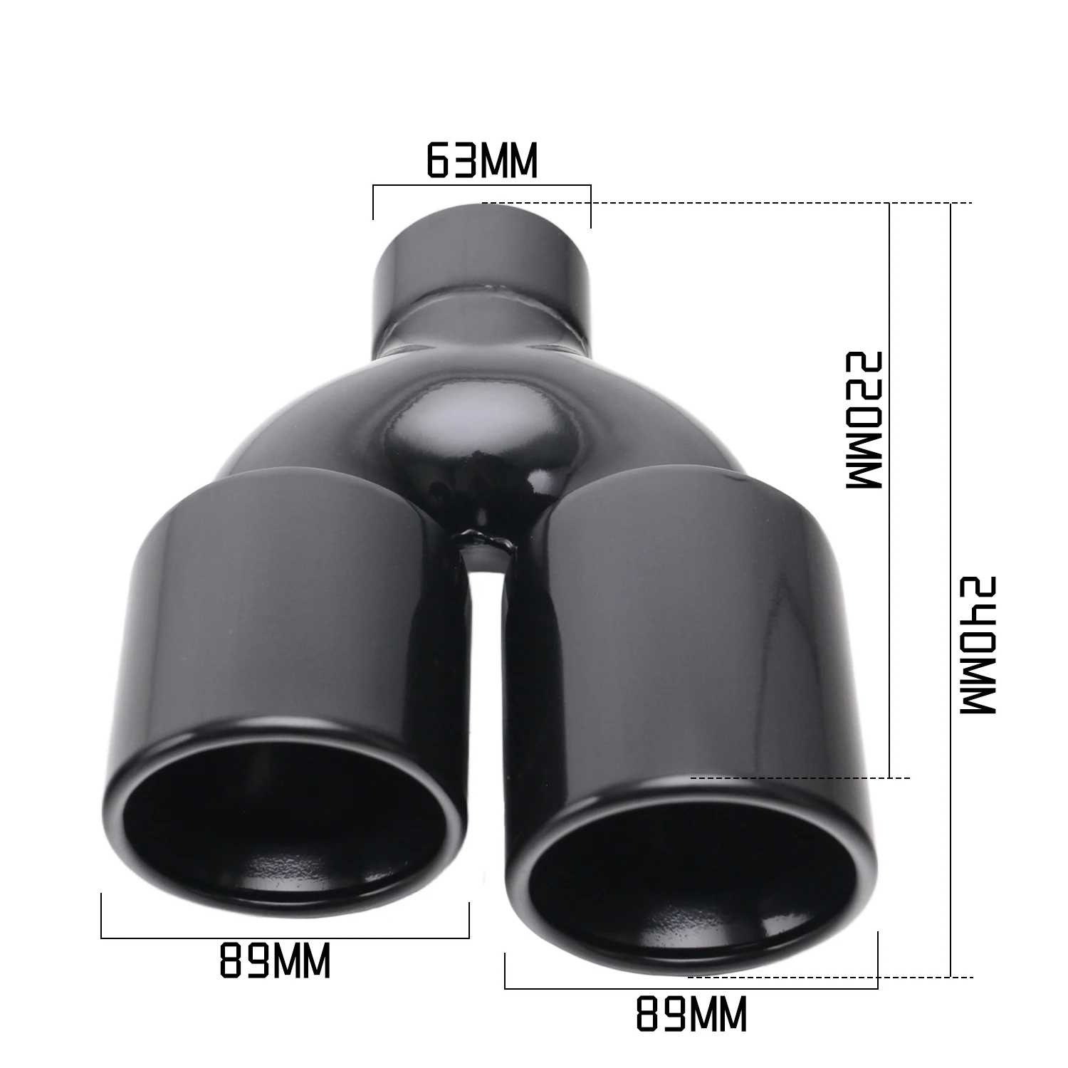 1PCS Gloss Black Stainless Steel Car Exhaust Tip 63mm Inlet 89mm Outlet Universal Double Muffler Tip U Type Nozzle
1PCS Gloss Black Stainless Steel Car Exhaust Tip 63mm Inlet 89mm Outlet Universal Double Muffler Tip U Type Nozzle