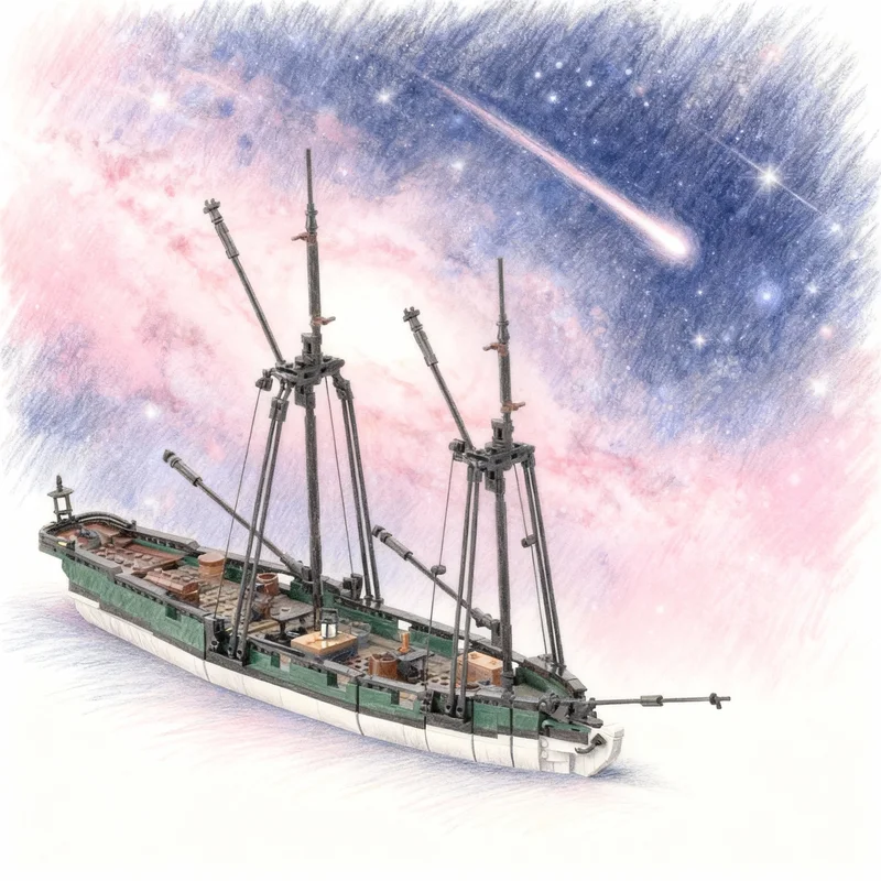 1095PCS MOC Pirate Sailing Merchant Schooner Ship Model Collectible Display DIY Creative Brick Home Decor Gift Decoration Idea
1095PCS MOC Pirate Sailing Merchant Schooner Ship Model Collectible Display DIY Creative Brick Home Decor Gift Decoration Idea