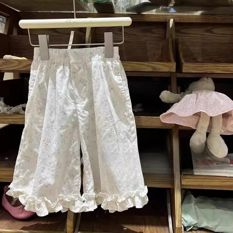 Pants Childrens Clothing New Girls Spring Summer Autumn Style Childrens Korean Style Lace Floral Loose Casual Trousers 2025
Pants Childrens Clothing New Girls Spring Summer Autumn Style Childrens Korean Style Lace Floral Loose Casual Trousers 2025