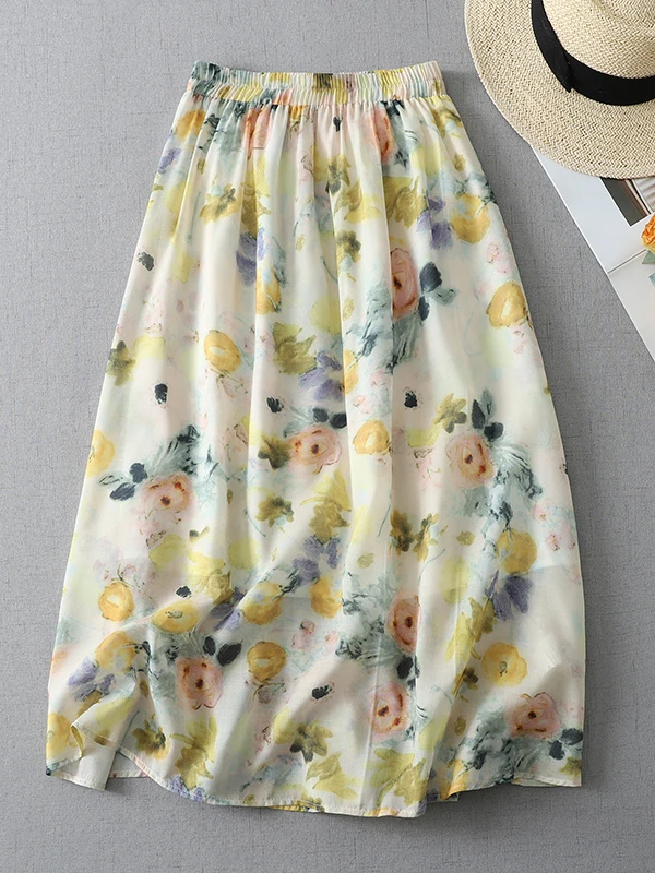 Fashionable Floral Midi Skirt Women's plus Size Artistic Slimming Versatile Gentle Wind Half-length Skirt Korean Style A-line...
Fashionable Floral Midi Skirt Women's plus Size Artistic Slimming Versatile Gentle Wind Half-length Skirt Korean Style A-line...