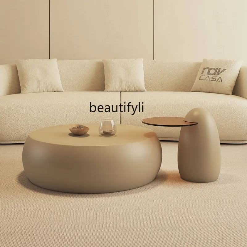 zq Japanese Style round Tea Table Simple Italian Minimalist Cream Style Designer High-End Elegant Living Room
zq Japanese Style round Tea Table Simple Italian Minimalist Cream Style Designer High-End Elegant Living Room