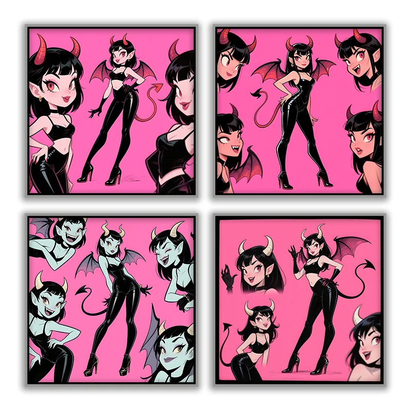 Dark Sweet Wind Devil Girl Cartoon Anime Canvas Poster Wall Art Punk Style Bedroom Anime Theme Studio Personalized Bar Wall
Dark Sweet Wind Devil Girl Cartoon Anime Canvas Poster Wall Art Punk Style Bedroom Anime Theme Studio Personalized Bar Wall