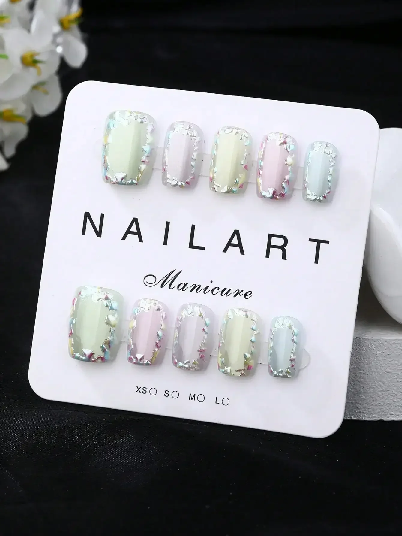 10pcs French Manicure Press-On Nails, Short Trapezoid Shape, Handmade Elegant Design, High-End French Style, Gel Polish, Glitter
10pcs French Manicure Press-On Nails, Short Trapezoid Shape, Handmade Elegant Design, High-End French Style, Gel Polish, Glitter