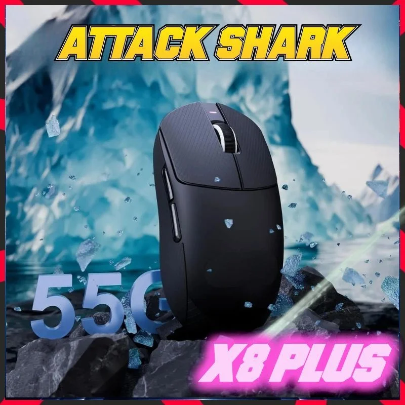 ATTACK SHARK X8 PLUS 55g Wireless Gaming Mouse With C06 Ultra LED Cable, PixArt PAW3395PRO Gaming Sensor, 40000 DPI, 500mAh
ATTACK SHARK X8 PLUS 55g Wireless Gaming Mouse With C06 Ultra LED Cable, PixArt PAW3395PRO Gaming Sensor, 40000 DPI, 500mAh