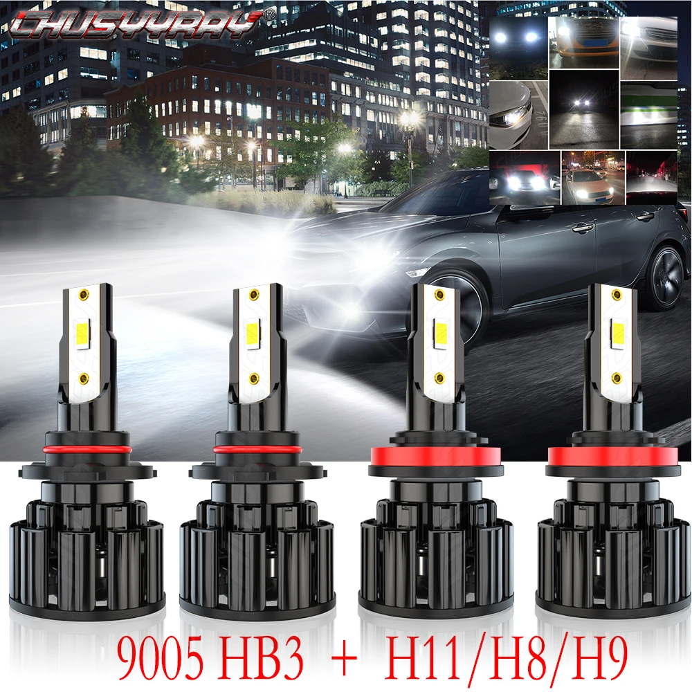 CHUSYYRAY LED Headlight Hi/Lo Combo Beam 9005 H11 Light Bulbs Car Conversion Lamps Kit Compatible For Honda Civic 2016-2020
CHUSYYRAY LED Headlight Hi/Lo Combo Beam 9005 H11 Light Bulbs Car Conversion Lamps Kit Compatible For Honda Civic 2016-2020