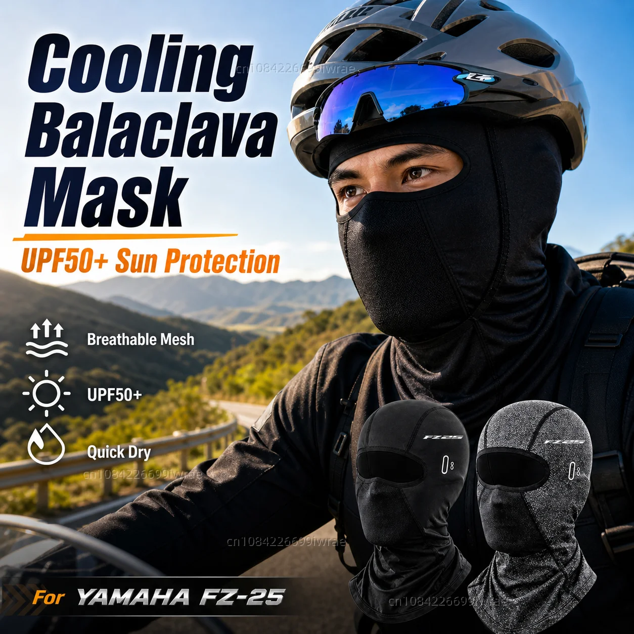 Cooling Motorcycle Balaclava Mask UPF50+ UV Protection Breathable Face Cover Summer For YAMAHA FZ-25 FZ25 FZ 25
Cooling Motorcycle Balaclava Mask UPF50+ UV Protection Breathable Face Cover Summer For YAMAHA FZ-25 FZ25 FZ 25
