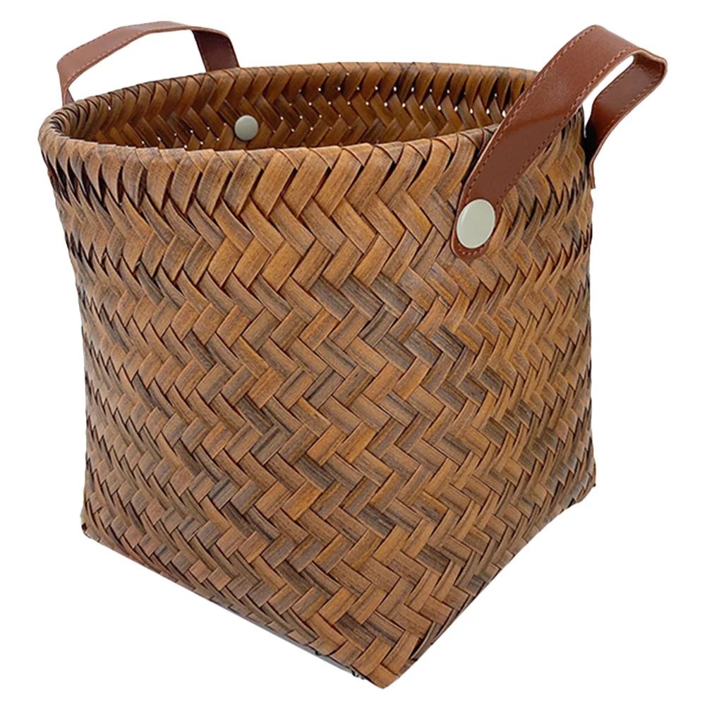 Large Capacity Woven Storage Basket Imitation Rattan Organizer For Home Bedroom Living Room Kitchen Office Sundries Handle
Large Capacity Woven Storage Basket Imitation Rattan Organizer For Home Bedroom Living Room Kitchen Office Sundries Handle