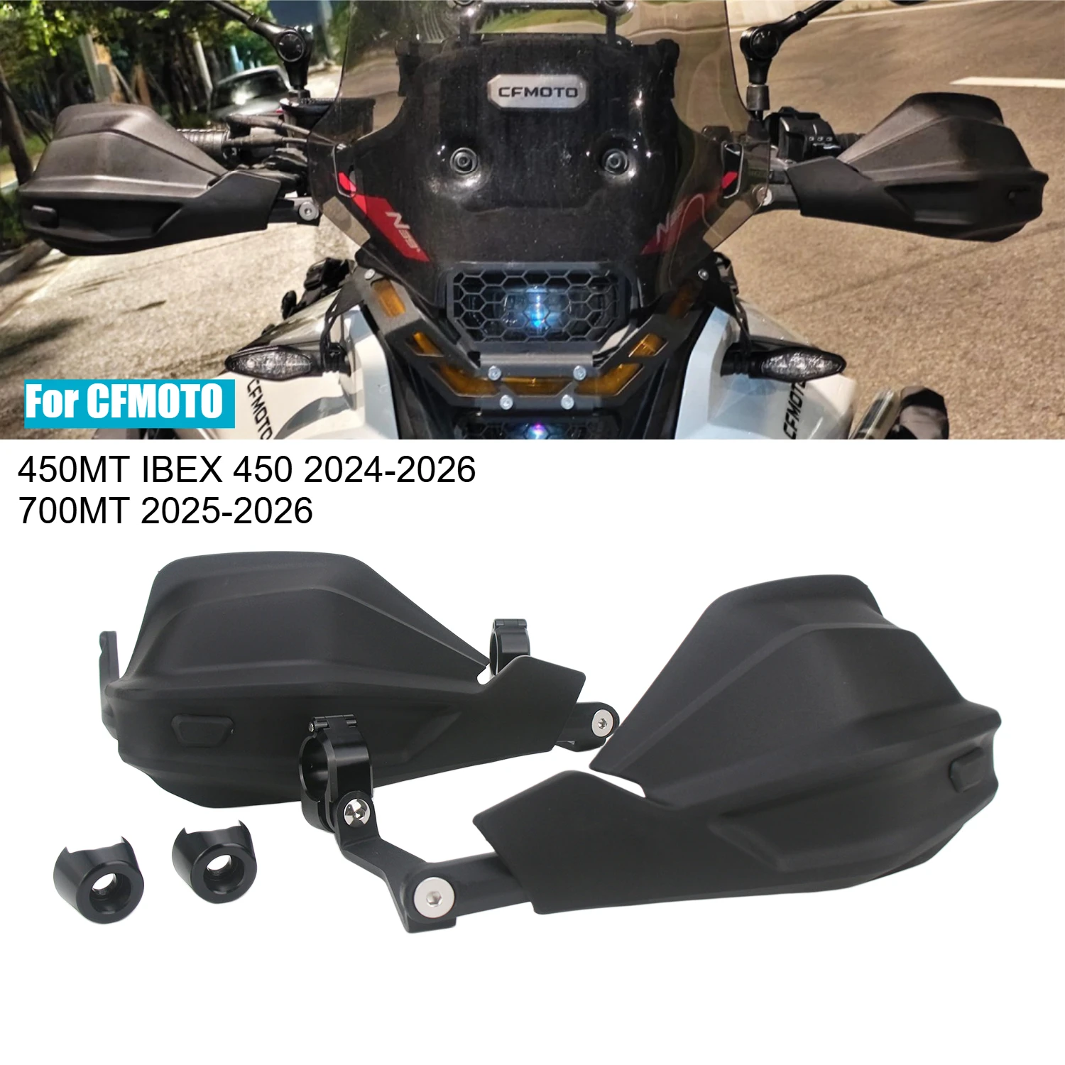 For CFMOTO 450MT 700MT 450 MT IBEX450 Motorcycle Handguard Handlebar Windshield Hand Guard Brake Clutch Lever Protection Shield
For CFMOTO 450MT 700MT 450 MT IBEX450 Motorcycle Handguard Handlebar Windshield Hand Guard Brake Clutch Lever Protection Shield