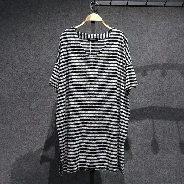 Women 2024 Summer Fashion V-neck T-shirt Dress Female Striped Short Sleeve Dresses Ladies Casual Loose Short Vestidos C95
Women 2024 Summer Fashion V-neck T-shirt Dress Female Striped Short Sleeve Dresses Ladies Casual Loose Short Vestidos C95