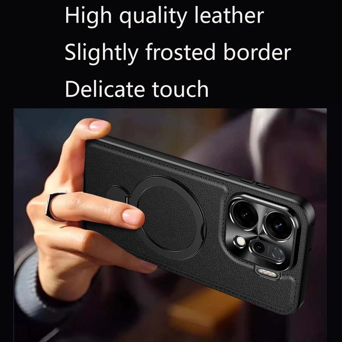 Magnetic Phone Case Metal Holder for OPPO Find X9 Pro Wireless Charging Full Lens Protect Soft Silicone Leather Back Cover Cases
Magnetic Phone Case Metal Holder for OPPO Find X9 Pro Wireless Charging Full Lens Protect Soft Silicone Leather Back Cover Cases