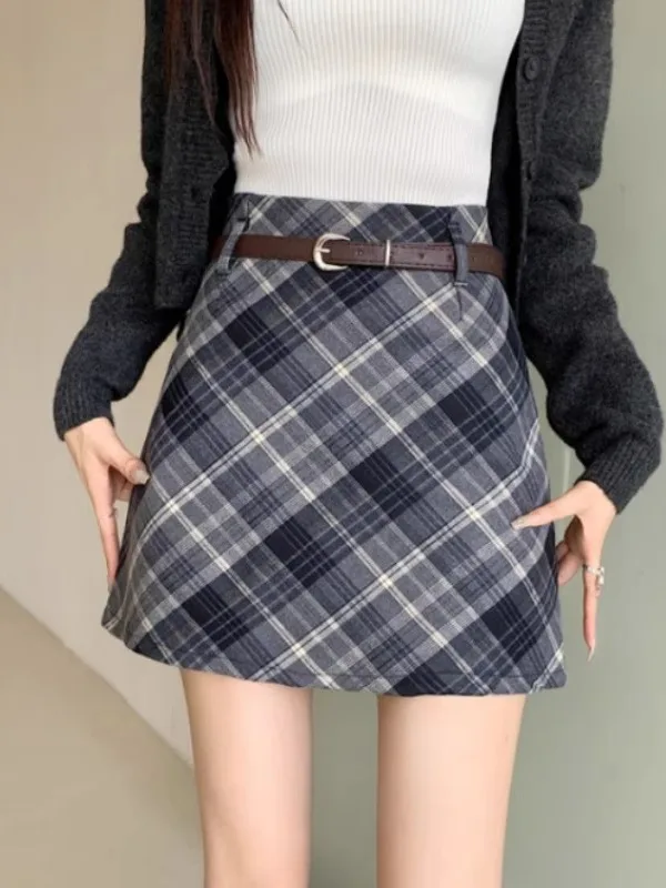 High Waist A-Line Skirt with Belted Plaid Woolen Autumn Winter Spring plus Size Flattering Short Skirt Bodycon Skirt
High Waist A-Line Skirt with Belted Plaid Woolen Autumn Winter Spring plus Size Flattering Short Skirt Bodycon Skirt