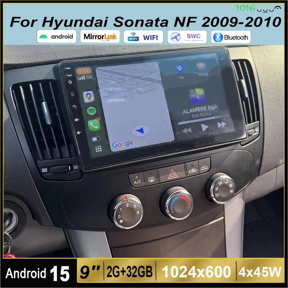 9" Touch Screen fit for CarPlay&Android Auto Android 15 Car Stereo for Hyundai Sonata NF 2009 2010 WiFi FM SWC Backup Camera MIC
9" Touch Screen fit for CarPlay&Android Auto Android 15 Car Stereo for Hyundai Sonata NF 2009 2010 WiFi FM SWC Backup Camera MIC