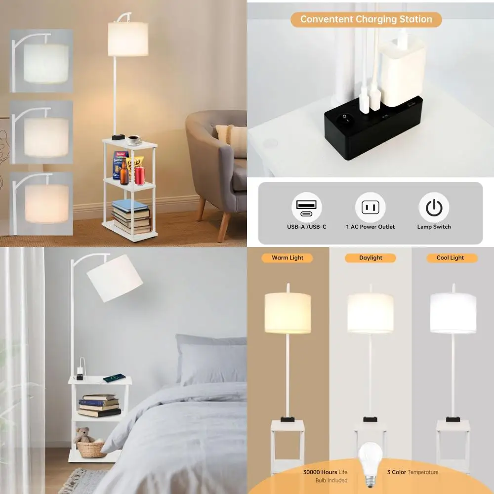 Светодиодный торшер со встроенным столом, двумя USB-портами для зарядки и розеткой переменного тока, регулируемым 3-температурным освещением, современный дизайн
Светодиодный торшер со встроенным столом, двумя USB-портами для зарядки и розеткой переменного тока, регулируемым 3-температурным освещением, современный дизайн