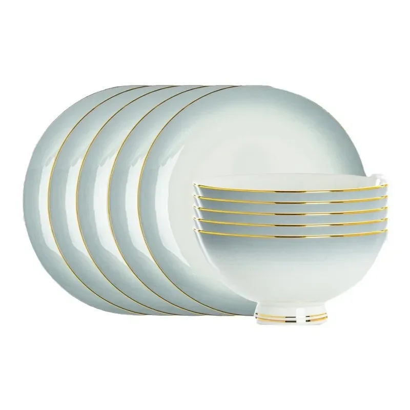Ceramic tableware set, light luxury bowls and dishes set for household use
Ceramic tableware set, light luxury bowls and dishes set for household use