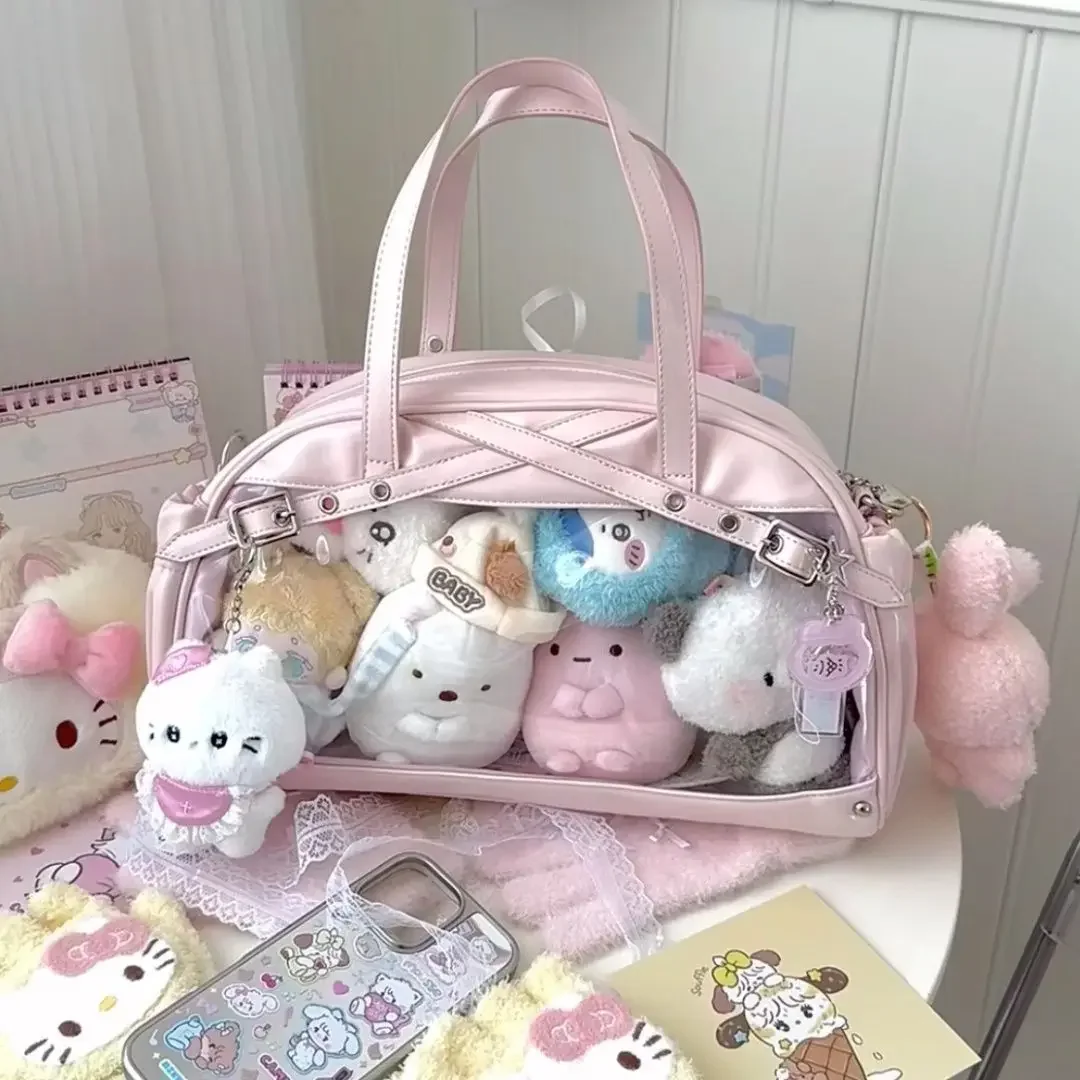 Transparent Sweet Cute Ulzzang Ita Bag Women Fashionable Large Capacity Bowling Pain Bag Ladies Harajuku Aesthetic Handbag
Transparent Sweet Cute Ulzzang Ita Bag Women Fashionable Large Capacity Bowling Pain Bag Ladies Harajuku Aesthetic Handbag