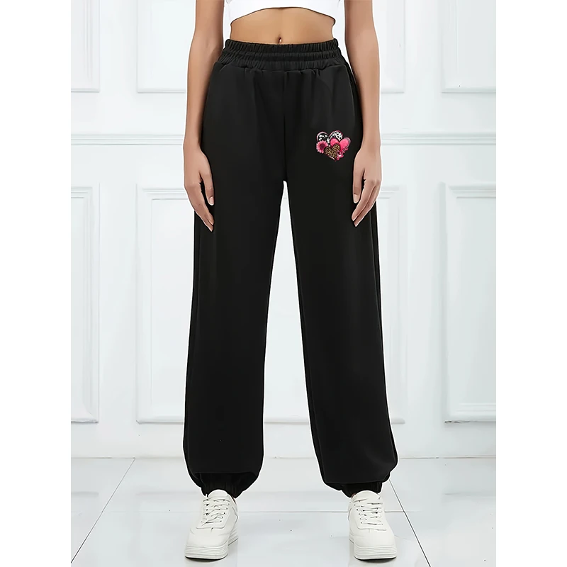 Autumn Women Fashion Trousers Love Print Elastic Waist Ladies Drawstring Trousers Leisure Loose Female Pants
Autumn Women Fashion Trousers Love Print Elastic Waist Ladies Drawstring Trousers Leisure Loose Female Pants