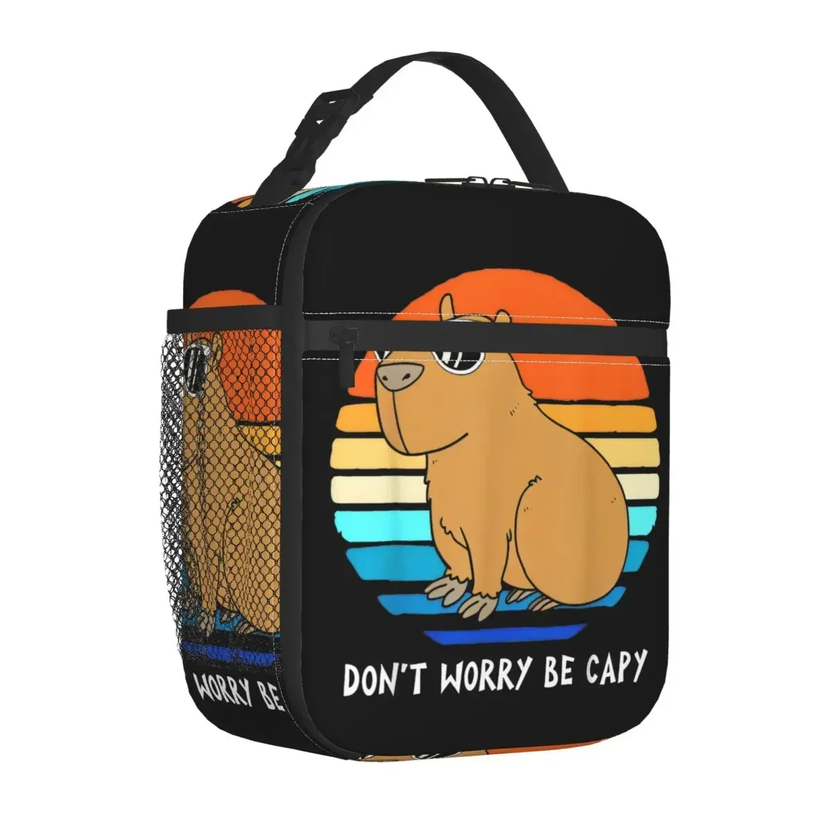 Don't Worry Be Capybara Insulated Lunch Bag Thermal Bag Meal Container Leakproof Tote Lunch Box for Men Women School Picnic
Don't Worry Be Capybara Insulated Lunch Bag Thermal Bag Meal Container Leakproof Tote Lunch Box for Men Women School Picnic