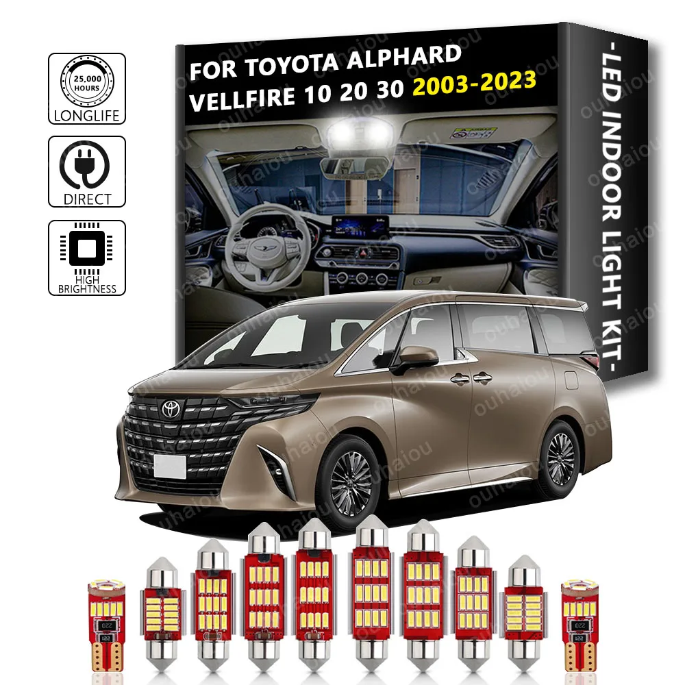 Car Accessories LED Bulb Interior Reading Door Light Kit For Toyota Alphard Vellfire 10 20 30 Series 2003- 2021 2022 2023
Car Accessories LED Bulb Interior Reading Door Light Kit For Toyota Alphard Vellfire 10 20 30 Series 2003- 2021 2022 2023