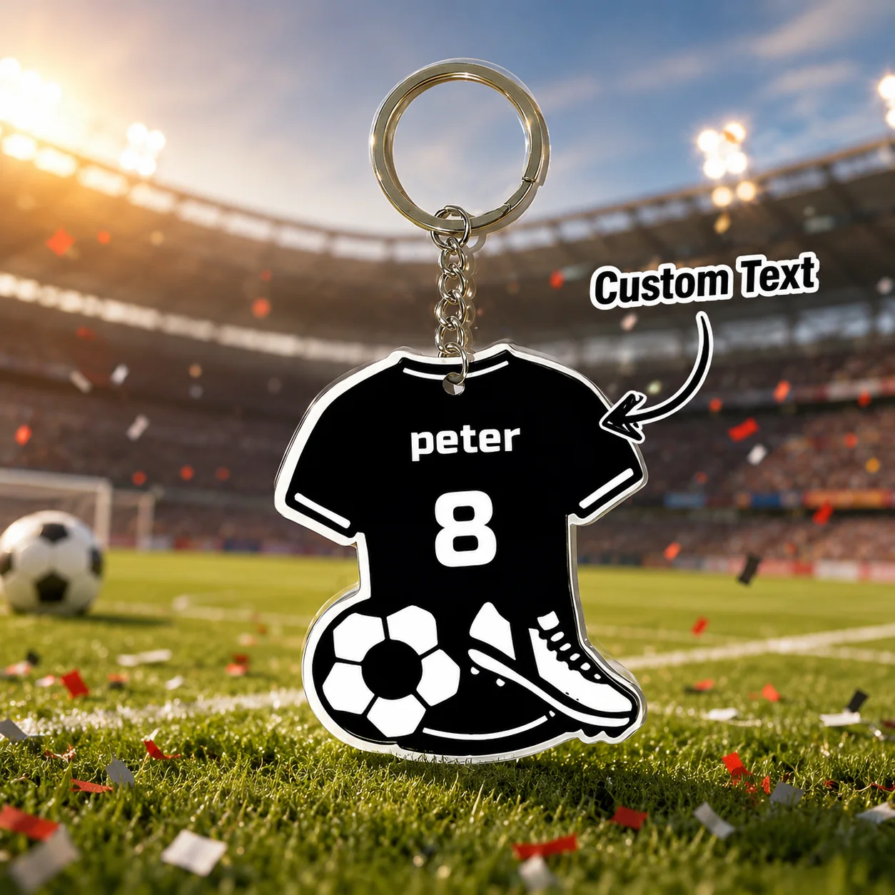 Custom Soccer Jersey Acrylic Keychain Personalized Name Number Football Keyring 2D Flat Sport Bag Pendant Fan Gift
Custom Soccer Jersey Acrylic Keychain Personalized Name Number Football Keyring 2D Flat Sport Bag Pendant Fan Gift