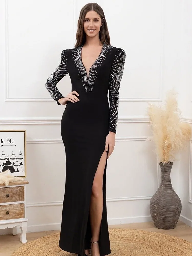 Сексуальное облегающее платье с высоким разрезом Dr Ele Deep V Ne со средней талией для женщин Ciwalk Весна Лето Осень Повседневное базовое платье
Сексуальное облегающее платье с высоким разрезом Dr Ele Deep V Ne со средней талией для женщин Ciwalk Весна Лето Осень Повседневное базовое платье