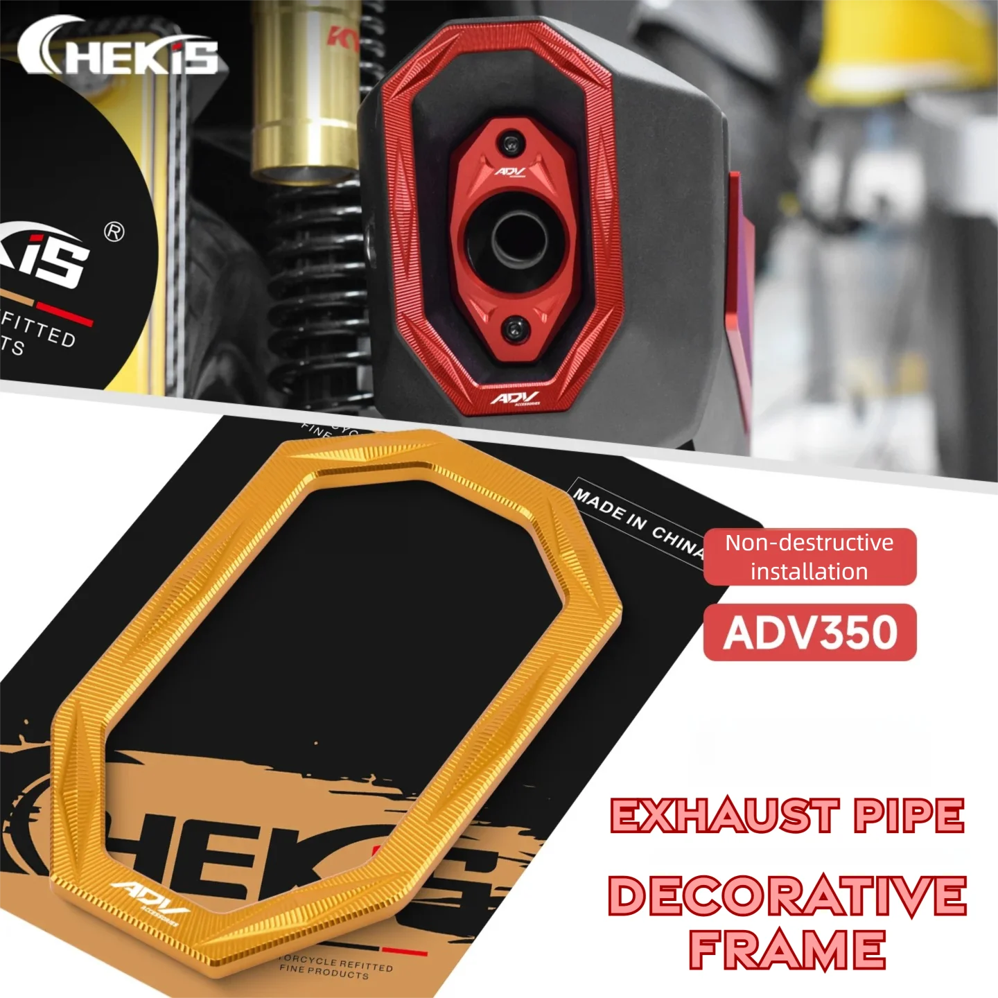 Chekis подходит для модификационных аксессуаров Honda Adv350, декоративной хвостовой крышки выхлопной трубы, декоративных деталей хвостовой рамы выхлопной трубы, алюминиевый сплав
Chekis подходит для модификационных аксессуаров Honda Adv350, декоративной хвостовой крышки выхлопной трубы, декоративных деталей хвостовой рамы выхлопной трубы, алюминиевый сплав