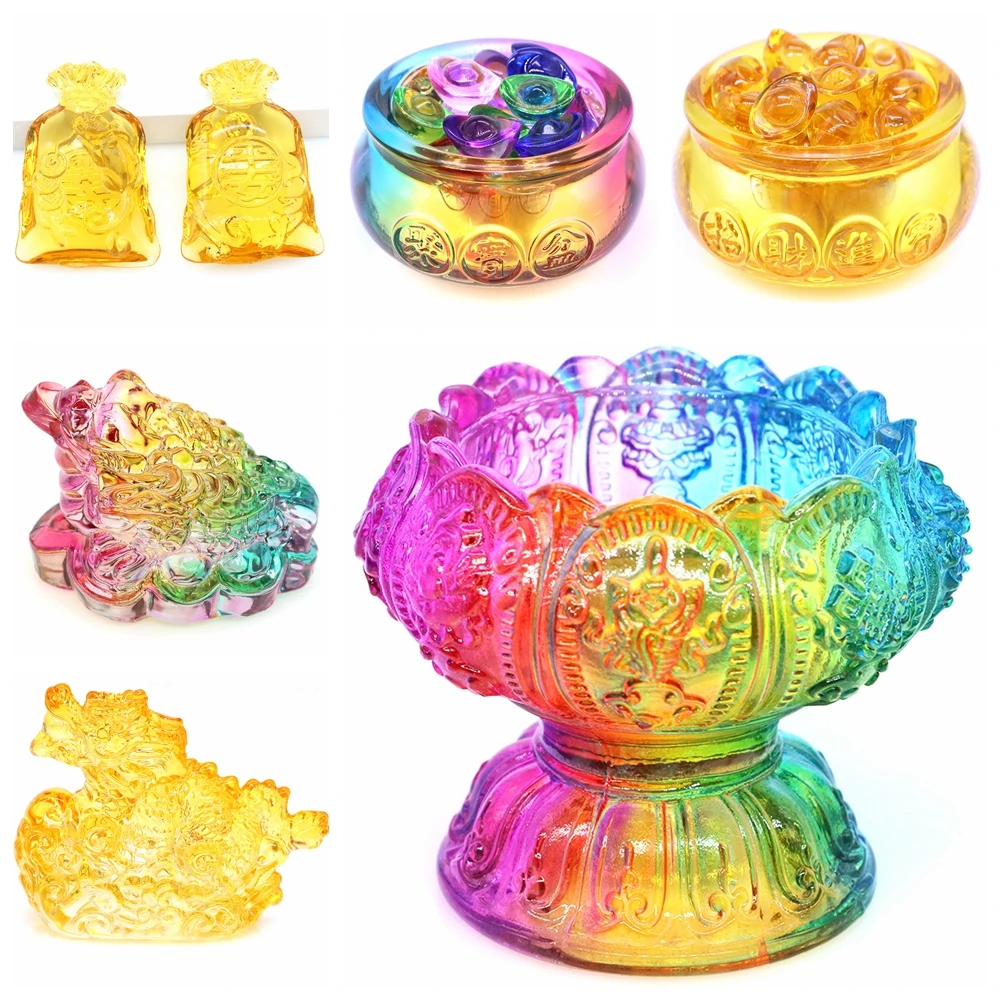 Glass Crystal Gold Ingots Toad Chinese Dragon Figurine Candlestick Ornaments Healing Feng Shui Crafts Home Decoration Lucky Gift
Glass Crystal Gold Ingots Toad Chinese Dragon Figurine Candlestick Ornaments Healing Feng Shui Crafts Home Decoration Lucky Gift