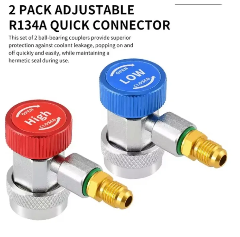 R134A H / L Adapters Quick Coupling Air Conditioner Coolant Adjustable Brass Adjustable Air Conditioning Fluoride Quick Coupler
R134A H / L Adapters Quick Coupling Air Conditioner Coolant Adjustable Brass Adjustable Air Conditioning Fluoride Quick Coupler