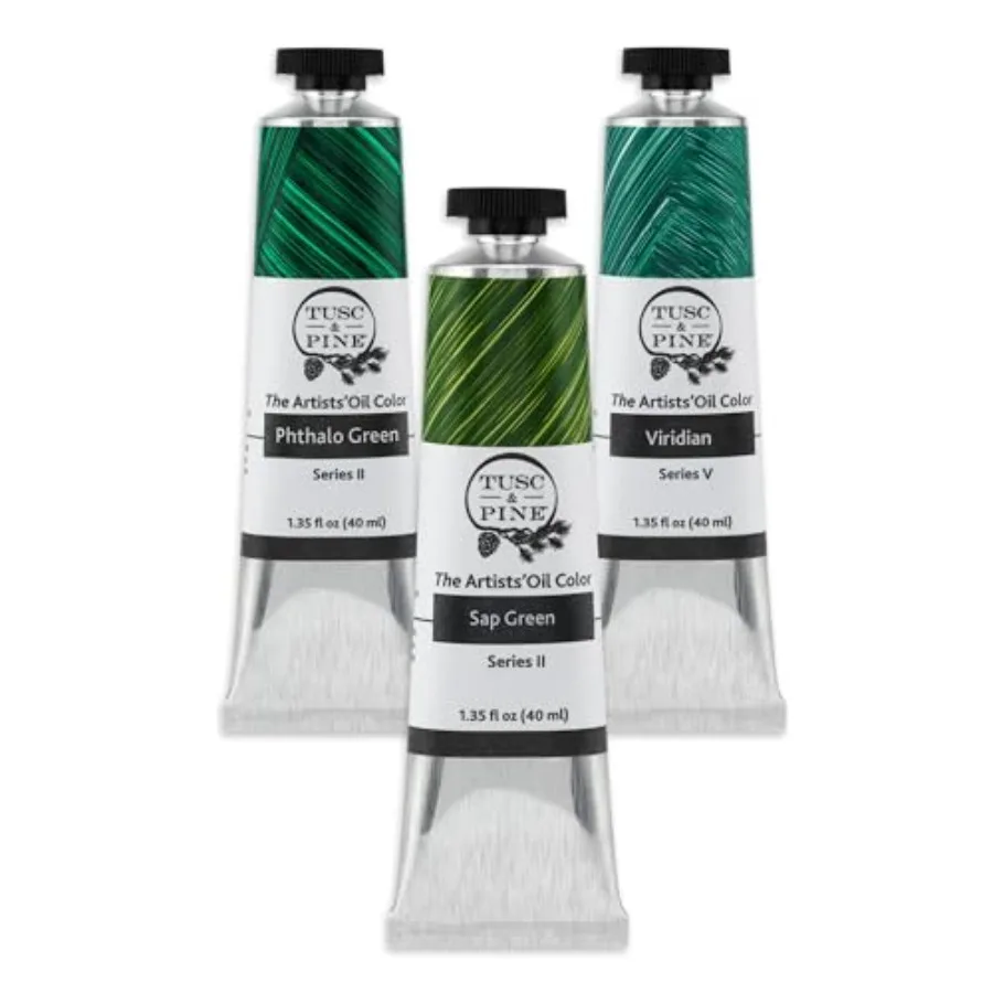 Artist Oil Paint - 40 ml Set of 3- Assorted Green Colors - Non-Yellowing, Rich and Creamy Consistency, Maximum Pigment Load, Sm
Artist Oil Paint - 40 ml Set of 3- Assorted Green Colors - Non-Yellowing, Rich and Creamy Consistency, Maximum Pigment Load, Sm