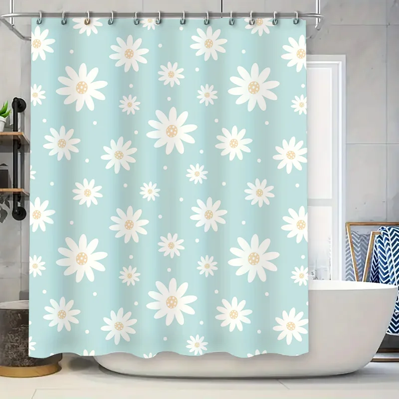 Vintage Floral Shower Curtain Blue White Daisy Print for Bathroom Decor Modern Rectangular Waterproof Bath Mat Set for Home Deco
Vintage Floral Shower Curtain Blue White Daisy Print for Bathroom Decor Modern Rectangular Waterproof Bath Mat Set for Home Deco