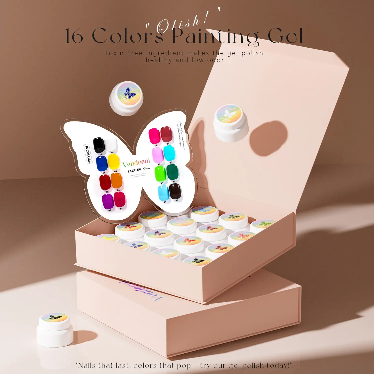 VENDEENI 2026 New 16 Colors Hand-painted Gel Clap Gradient Ultra-high Density Thick Transfer Nail Oil Painting Gel Wholesale
VENDEENI 2026 New 16 Colors Hand-painted Gel Clap Gradient Ultra-high Density Thick Transfer Nail Oil Painting Gel Wholesale