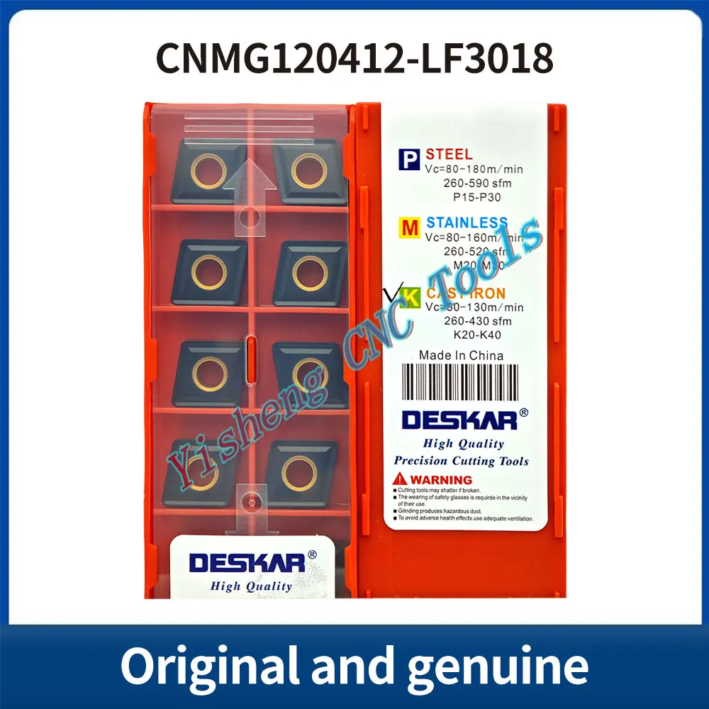 DESKAR 100% Original CNMG120408 CNMG120412 LF3018 CNC cutting tool indexable threading carbide insert
DESKAR 100% Original CNMG120408 CNMG120412 LF3018 CNC cutting tool indexable threading carbide insert