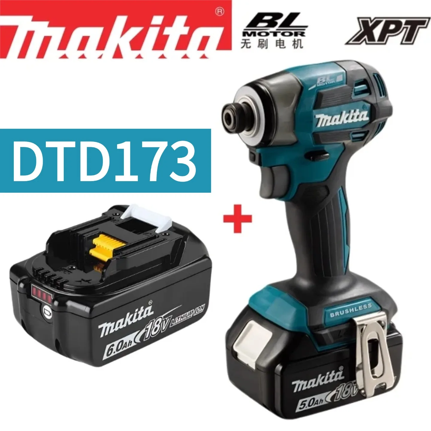 Makita DTD173 18V Cordless Impact Driver LXT BL Brushless Motor Electric Drill Wood/Bolt/T-Mode 180 N·M Rechargeable Power Tools
Makita DTD173 18V Cordless Impact Driver LXT BL Brushless Motor Electric Drill Wood/Bolt/T-Mode 180 N·M Rechargeable Power Tools