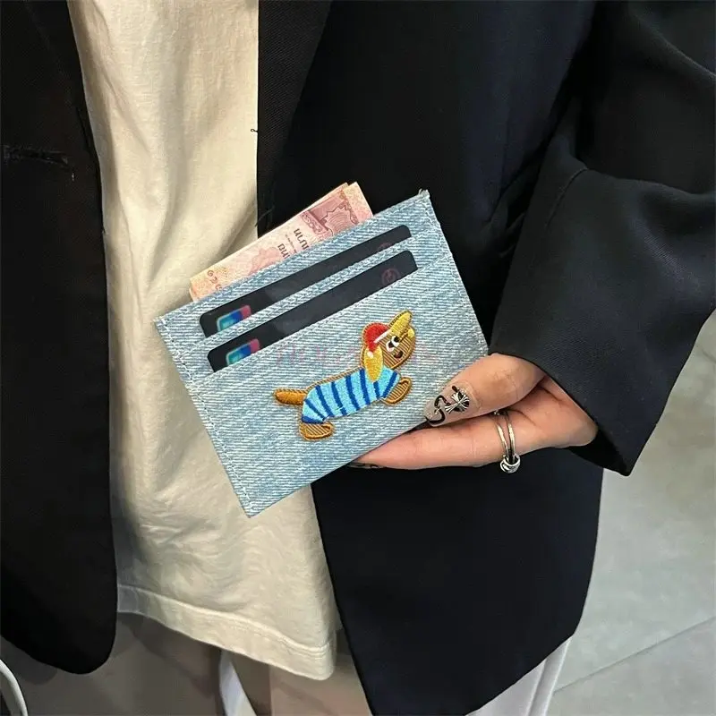 1pcs Cute Sausage Dog Cowboy Fabric Male and Female ID Bank Card Cover Storage Card Bag Card Clip Compact Ultra Thin Wallet
1pcs Cute Sausage Dog Cowboy Fabric Male and Female ID Bank Card Cover Storage Card Bag Card Clip Compact Ultra Thin Wallet