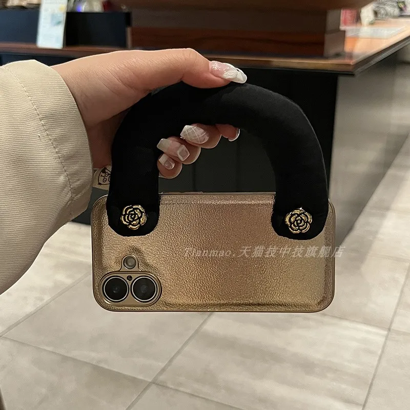Applicable Apple 16 phone case vegan leather pattern desert gold black cotton wristband camellia iPhone 16promax 15 15promax 14
Applicable Apple 16 phone case vegan leather pattern desert gold black cotton wristband camellia iPhone 16promax 15 15promax 14