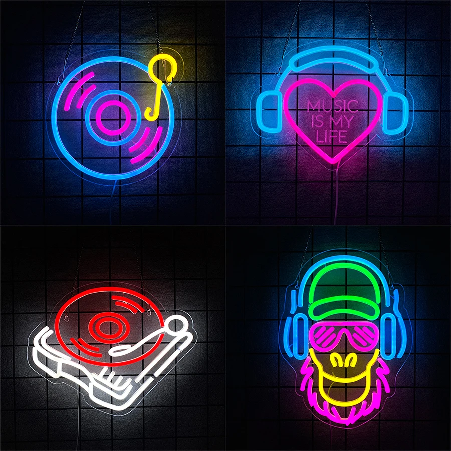 Неоновая вывеска музыкальной серии, графический проигрыватель, питание от USB, используется для декора комнат, студий записи и музыкальных студий.
Неоновая вывеска музыкальной серии, графический проигрыватель, питание от USB, используется для декора комнат, студий записи и музыкальных студий.
