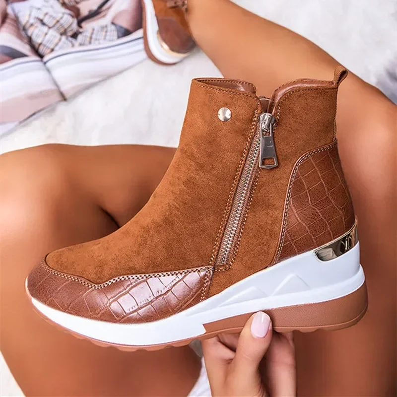 Shoes Women Sneakers Plus Size 43 Wedges Heels Ladies Ankle Boots Casual Shoes Non-slip Zipper Leather Female Footwear
Shoes Women Sneakers Plus Size 43 Wedges Heels Ladies Ankle Boots Casual Shoes Non-slip Zipper Leather Female Footwear
