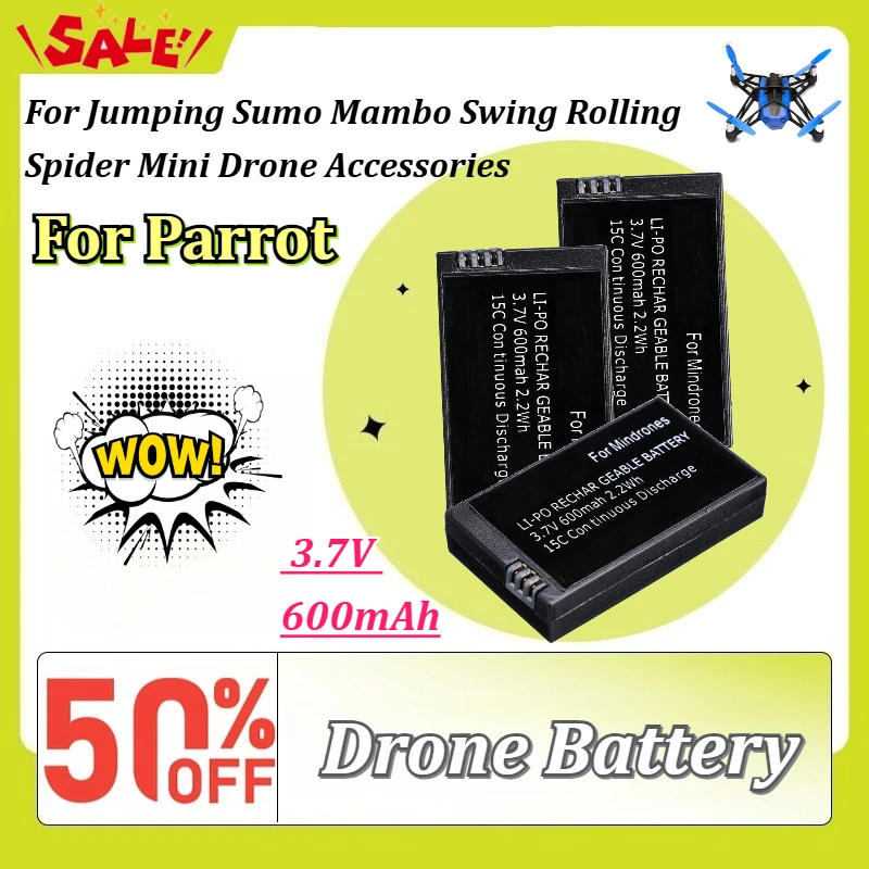 New Upgraded 3.7V 600mAh LiPo Battery Charger for Parrot Jumping Sumo Mambo Swing Rolling Spider Mini Drone Accessories
New Upgraded 3.7V 600mAh LiPo Battery Charger for Parrot Jumping Sumo Mambo Swing Rolling Spider Mini Drone Accessories