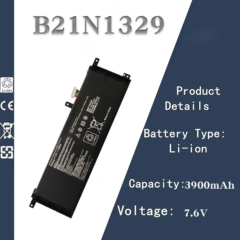 Долговечный аккумулятор для ноутбука 7,6 В, 3900 мАч — замена для ASUS F453S/F553S/X553MA (B21N1329) | Стабильная мощность для ежедневного использования
Долговечный аккумулятор для ноутбука 7,6 В, 3900 мАч — замена для ASUS F453S/F553S/X553MA (B21N1329) | Стабильная мощность для ежедневного использования