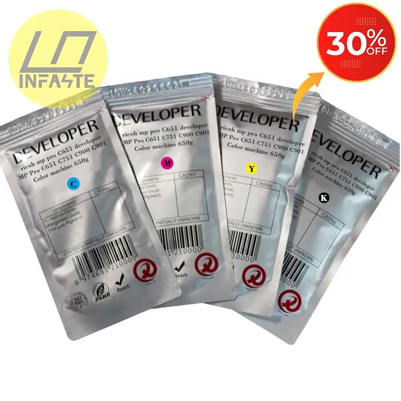 High quality compatible mp pro C651 650g developer powder for MP Pro C651 C751 C900 C901 Copier Color Photocopy Machine
High quality compatible mp pro C651 650g developer powder for MP Pro C651 C751 C900 C901 Copier Color Photocopy Machine