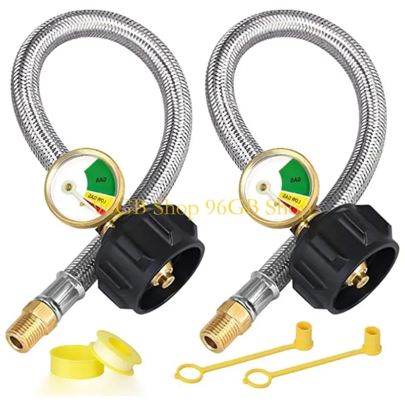 96GB 2PCS Gas Hoses 15" Bronze Fittings Rustproof Reinforcement for Regulator Associations
96GB 2PCS Gas Hoses 15" Bronze Fittings Rustproof Reinforcement for Regulator Associations
